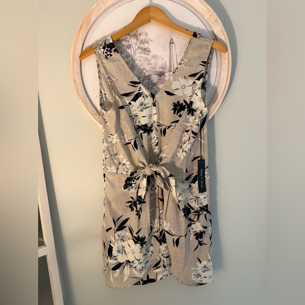 Floral Tie-Front Dress - Doe and Rae